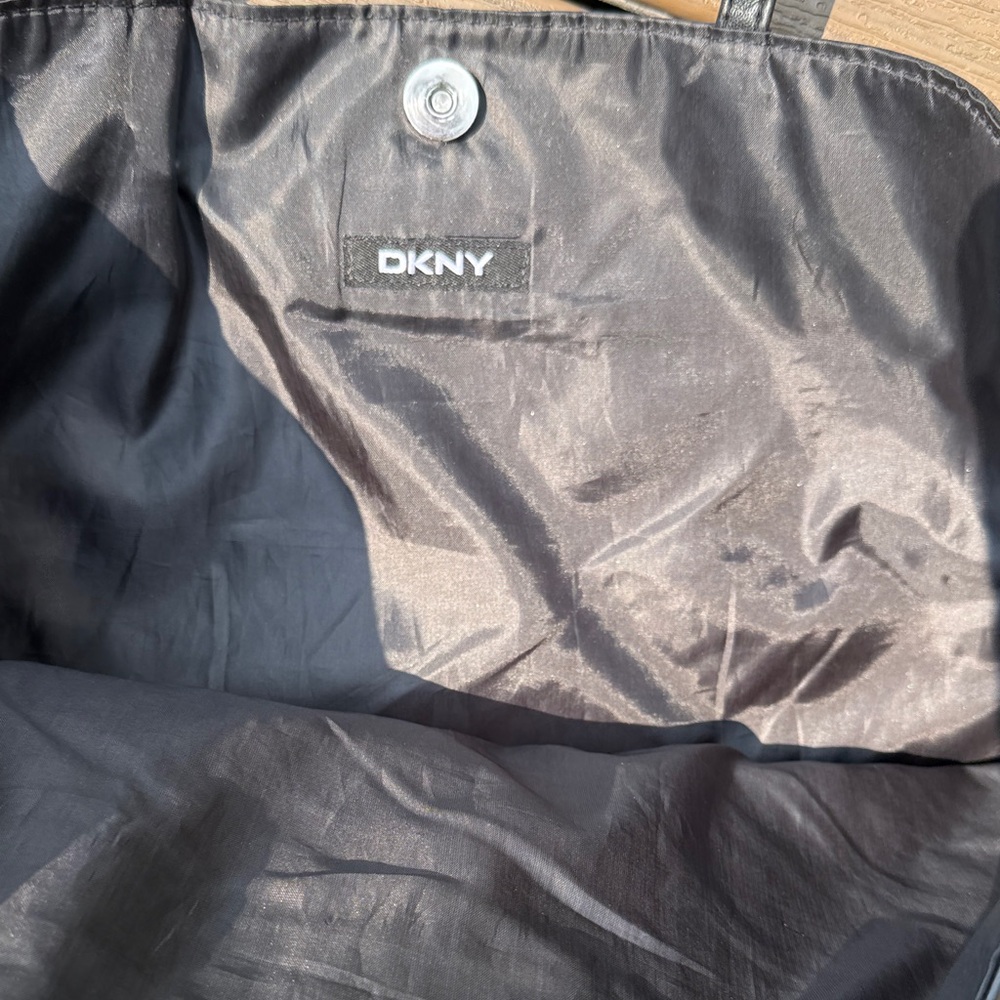 DKNY Black Perforated Tote - Picture 2 of 2
